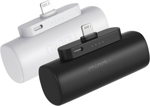 Miady 2-Pack Mini Portable Charger Built-in Connector Compact Battery Pack