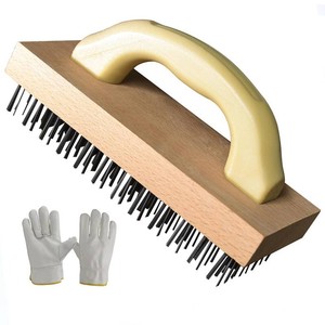 $29 Wire Brush with Handle, Large Wire Brush for Cleaning Rust Removal Hotels Grills Welding Slags 12X8 Rows Flat Carbon Steel Wires,1PCS