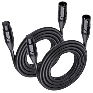 $24 Cable Matters 2-Pack Premium XLR to XLR Cable, Microphone Cable, M-F, 10ft