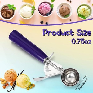 $23 Reallnaive 4 Pcs Ice Cream Scooper with Trigger, 0.75 oz, Purple 0.75 oz Purple 4