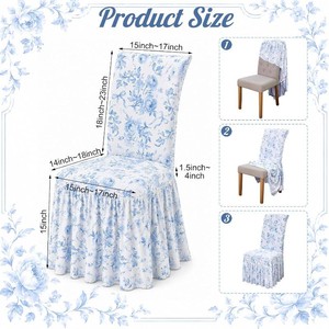 Gerrii Fancy Garden Blue Bow Dorm Chair Cover Coquette Bow Room Decor, Blue