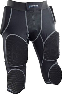 $60 Sports Unlimited 7 Pad Integrated Adult Football Girdle for Men - Flex Thigh Pads - Girdle for Football (size small)
