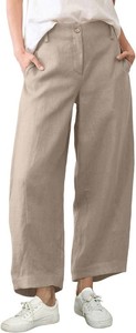 $35 Tanming Womens Cotton Linen Barrel Pants Wide Leg Trousers. (Size medium)