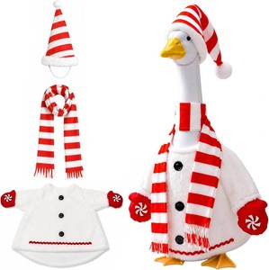Christmas Porch Goose Outfit,Winter Snowman Porch Goose Outfit