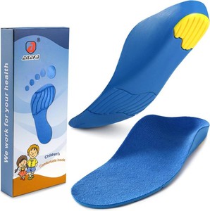 $22 Ailaka Kids Orthotic Cushioning Arch Support Shoe Insoles, Children Pu Foam Inserts for Flat feet, Plantar Fasciitis, Feet Heel Pain Relief