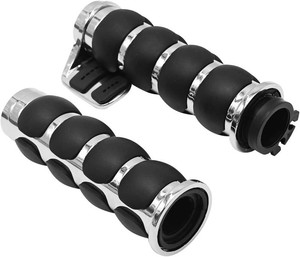 $24 EATAKWARD 1 Inch Motorcycle Handlebar Grips 25MM Universal Non-Slip Handlebar Throttle Grips w or Throttle Assist Black Chrome Replacement for Harley Davidson Replacement for Suzuki Kawasiki