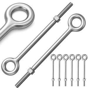 $57 6 Pcs Eye Bolt with Nuts 34x12 Hot-Dipped Galvanized Lifting Ring Bolt