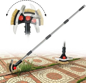 $40 Soil Grove 3-in-1 Crack Weeder Tool, Long Handle Scraper & Weed Brush