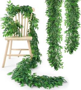 $46 Suncalla 2 Pcs 10 Feet Italian Ruscus Greenery Garland Willow Vines Twigs