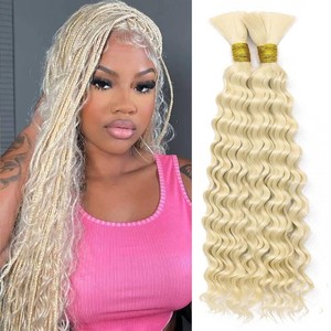 $25 Boho Hair for Braiding Deep Curly Wave Bulk for Braids 20 Inch 613