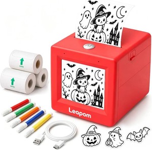 $60 AI Voice Sticker Maker for Kids, Inkless Sticker Printer Machine Box, Red