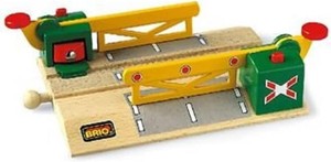 $20 BRIO World 33750 - Magnetic Action Crossing  Interactive Wooden Toy Train Accessory  Enhances Hand-Eye Coordination  Compatible with All BRIO Train Sets  Ideal for Kids Ages 3 and Up