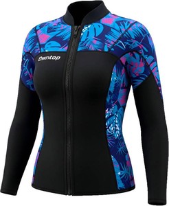 $47 Owntop Women Wetsuit Top, 2mm Thermal Neoprene Jacket Size XL