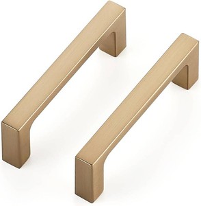 Ravinte Champagne Bronze Kitchen Square Cabinet Handles 3 Inch 5 Pack