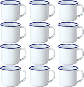 $20 Yinder Mini Enamel Camping Coffee Mugs Metal Campfire Mugs, 12 Pcs, 4 oz