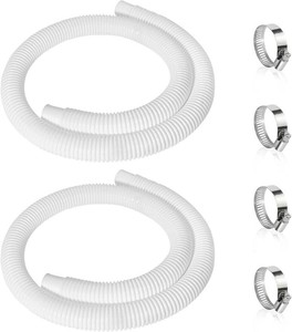 2 Pcs 1.25 Pool Hose, 59 Long Accessory Pool Pump Replacement Hoses, Compatible with All Above Ground Pool Filter Pumps that Use 1 14 Diameter Hoses