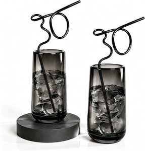 WenmthG 2Pcs 30th Birthday Party Decorations for Women Men - Black 30th Reusable Plastic Birthday Straws for Her Him - Cheers to 30 Years Old Gifts Ideas - Funny Straws Bday Party Favors Supplies