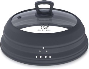 $32 Collapsible Silicone Microwave Splatter Cover for Food Plate Bowl 10.8 inch