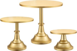 $37 HBlife 3 PCS Gold Cake Stand Set (81012 Cake Plate), Metal