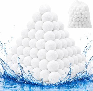 1.8lb Pool Filter Balls, Sand Filter Balls for Swimming Pool, White