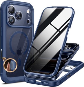 $33 Miracase for iPhone 17 Pro Max Case with Privacy Screen Protector,Dark Blue