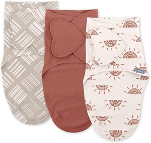 $35 SwaddleMe by Ingenuity Monogram Collection Baby Swaddle Blanket, Rising Sun