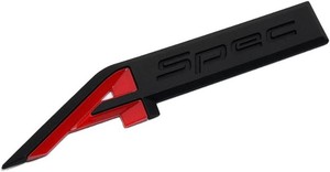 A-Spec Emblem Replacement for Acura A-Spec Side Fender Rear Trunk Badge OEM Size 3D Metal Luxury Sport Decal Stickers 08F20-3S5-200B (Black)