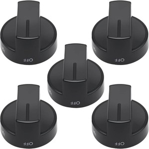 $22 W10339442 5-Pack Stove Knobs for Whirlpool WFG320M0BB0