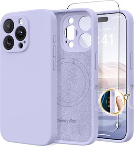 Magnetic for iPhone 16 Pro Case Silicone Lilac
