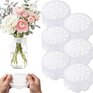 Brinava 6pcs Silicone Flower Arranging Grid, Vase Buddy