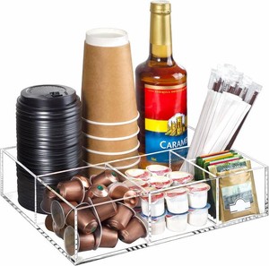 $30 BEYGORM Acrylic Coffee Bar Station Organizer for Countertop