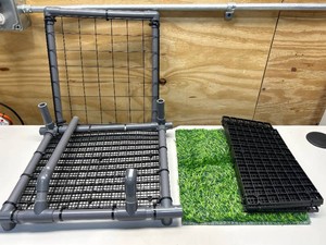 $55 MLONDHSU Elevated Turtle Basking Platform Above Tank, Turtle Topper Dock with Non-Slip Ramp and Grass, Extra Large Loft for 18-20  Wide 7590125 Gal (GreyBlack)