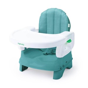 $28 Ingenuity Deluxe Comfort Booster Seat for Kitchen Chair, Compact Fold, Portable, Lightweight, Toddler Booster Seat for Dining Table, from 6 Months to 3 Years   Teal