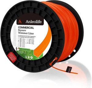 $37 Anleolife .095 Commercial Square String Trimmer Line for Weeds, 1280ft 5lb