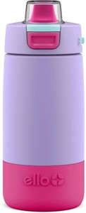 Ello Kids Colby 12oz Insulated Stainless Water Bottle with Straw, Lilac (the lid doesnt latch)