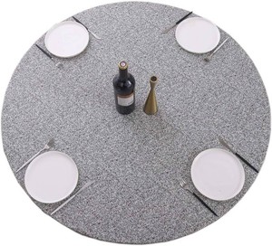 Walrus Round Vinyl Fitted Tablecloth with Flannel Backing Elastic Edge Design Table Cover Waterproof Oil-Proof PVC Table Cloth Stain-Resistant Best for 37-44 Round