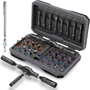 $25 43 IN 1 Magnetic Ratchet Screwdriver Set with Detachable T Handle