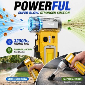 $60 Compressed Air Duster,7-in-1 Electric Mini Dust Blower with LED Light, 2 Battery 8000mAh 300000RPM Rechargeable Air Duster for PC Keyboard Computer Car Vents Electronics Cleaner Home and Outdoor
