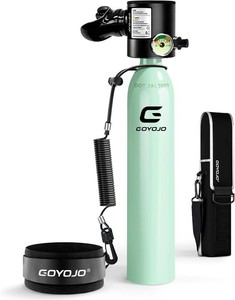 $89 GOYOJO Mini Scuba Tank, Portable Diving Lung Air Tank with DOT Certified, Refillable Emergency Backup Pony Bottle for Snorkeling, Underwater Breathing, Training