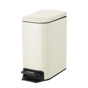 $40 Cesun Small Bathroom Trash Can with Lid, 1.6 Gal, Soft Close, Creamy White