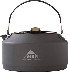 $50 MSR Pika Hard-Anodized Aluminum Camping Teapot, Black