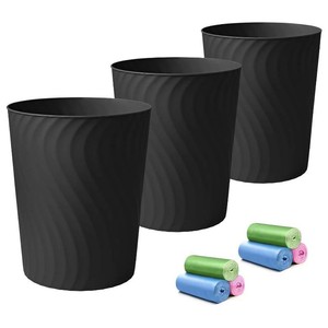 $25 YGJT Small Trash Can, 3 Pack 1.8 Gallons Bathroom Trash Can with Trash Bags