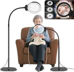 $30 Large 10X Rechargeable Hands Free Magnifying Glass for Reading with Light