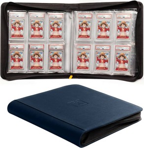 $34 X PRO Graded Card Binder - Holds 60 Graded Slabs, Suitable for PSA and CGC Slabs  6 Pocket Slab Binder Design  Ringless PSA Slab Binder  PSA Slab Case (Midnight Blue)