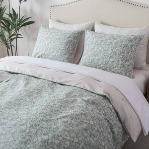 $65 HoneiLife Duvet Cover King Size - 100% Cotton Comforter Cover Floral, Light Green Duvet Cover with Zipper Closure and Corner Ties, 3-Piece Wildflower Comforter Cover Sets