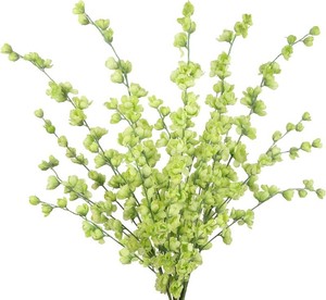 $24 IPOPU Green Delphinium Artificial Flowers Bulk 5PCS Faux Snapdragon Stems 45.6in Tall Fake Silk Flowers for Floor Vase Table Centerpieces Wedding Garden Home Decor (Green)