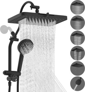 $120 Hibbent cUPC Certified High Pressue 13 Rainfall Shower Head with 5-Spray