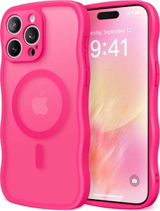 $20 CAPRARO Cute for iPhone 15 Pro Max Case, Compatible with MagSafe Hot Pink