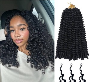 $30 Burmese Curly Crochet Hair 18 Inch Human Hair Crochet Hair Mix Fiber