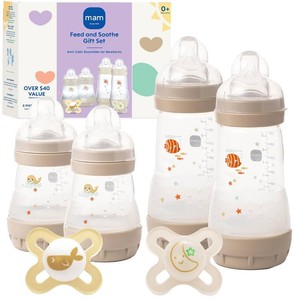 $25 MAM Easy Start Anti-Colic Baby Bottle & Pacifier Starter Set 0Months 6 Pk